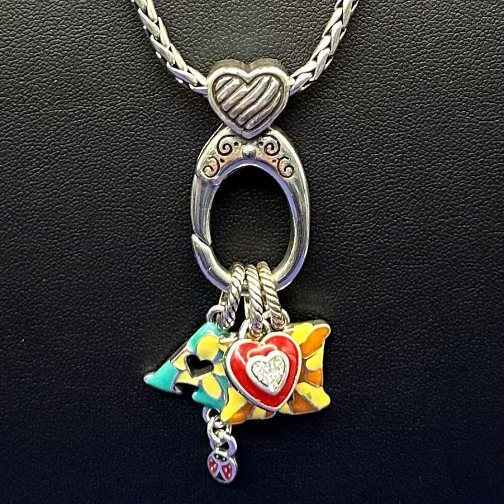 Brighton ABC Hook Charm Necklace w/Heart Charm & Initial Charms - Picture 6 of 13